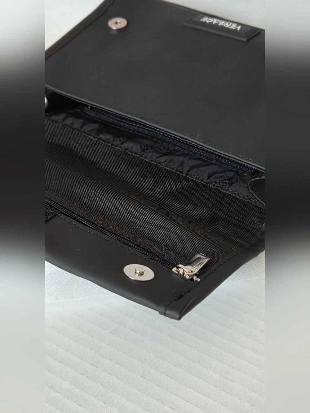 Versace Fragances Cosmetic Bag with Greca Stripe
